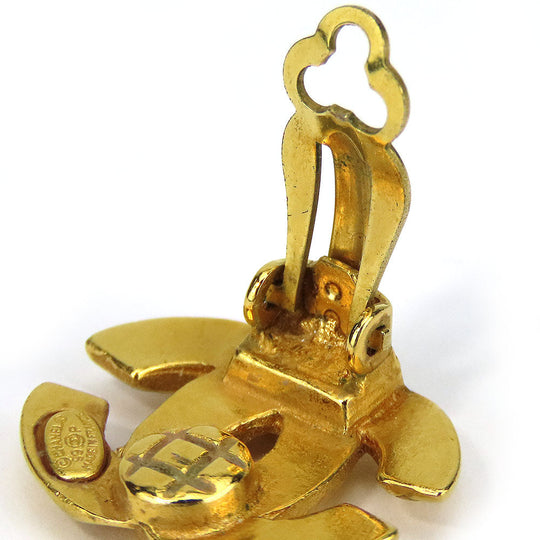 CHANEL Earring metal gold COCO Mark Women Used Authentic