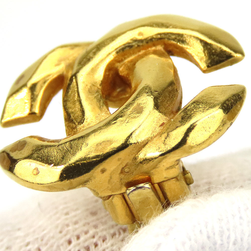 CHANEL Earring metal gold COCO Mark Women Used Authentic