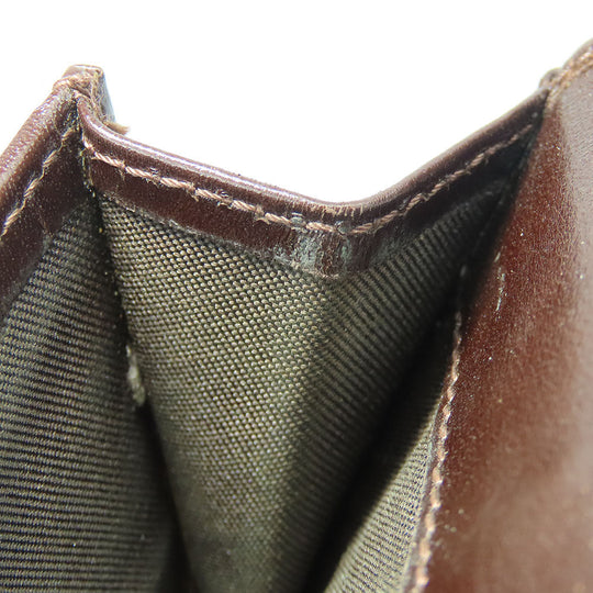 FENDI Bifold Wallet Canvas, Calfskin Brown Zucca Women Used Authentic