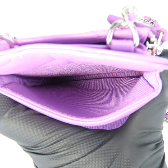 CHANEL Shoulder Bag lambskin purple Matrasse Women Used Authentic