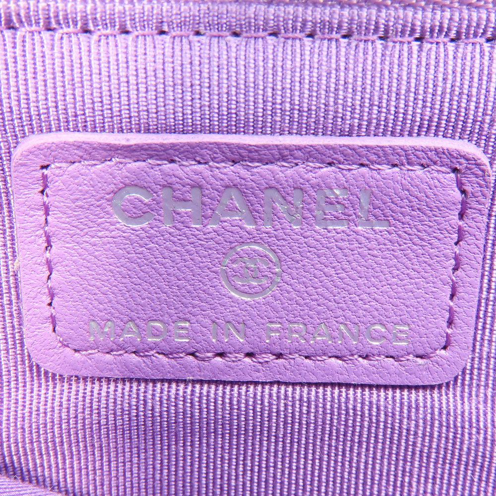 CHANEL Shoulder Bag lambskin purple Matrasse Women Used Authentic