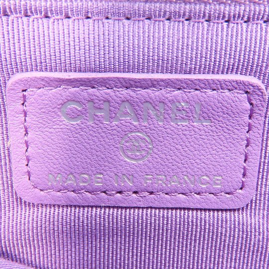 CHANEL Shoulder Bag lambskin purple Matrasse Women Used Authentic