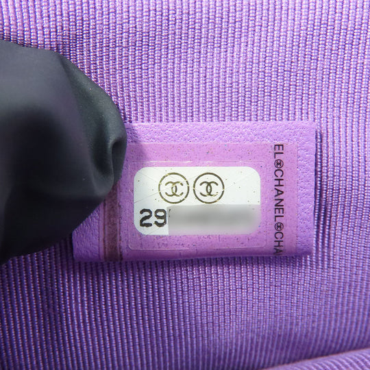 CHANEL Shoulder Bag lambskin purple Matrasse Women Used Authentic