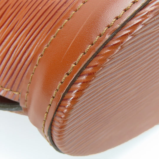 LOUIS VUITTON Tote Bag M52333 Epi Leather Brown Sun jack shopping Women Used Authentic