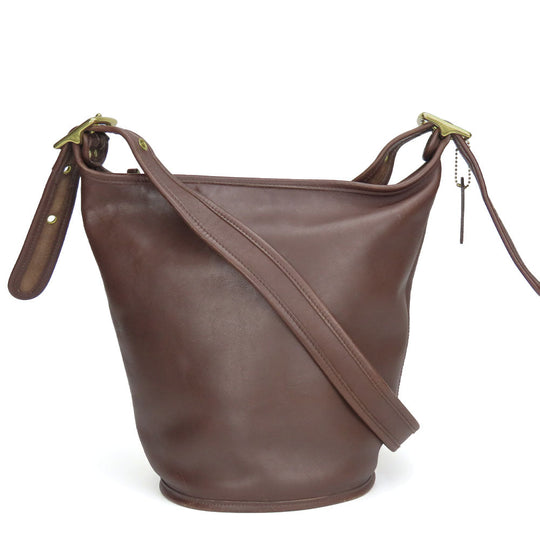 COACH Shoulder Bag 9953 leather Brown Women Used Authentic