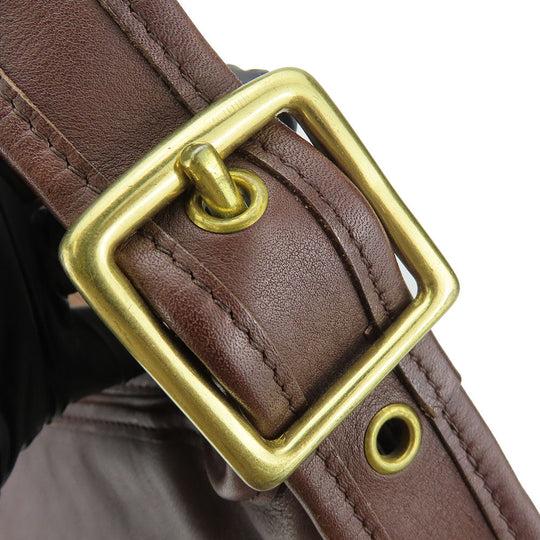 COACH Shoulder Bag 9953 leather Brown Women Used Authentic