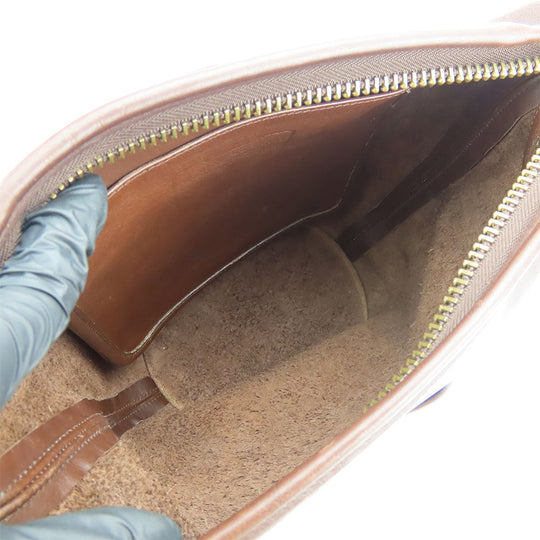 COACH Shoulder Bag 9953 leather Brown Women Used Authentic