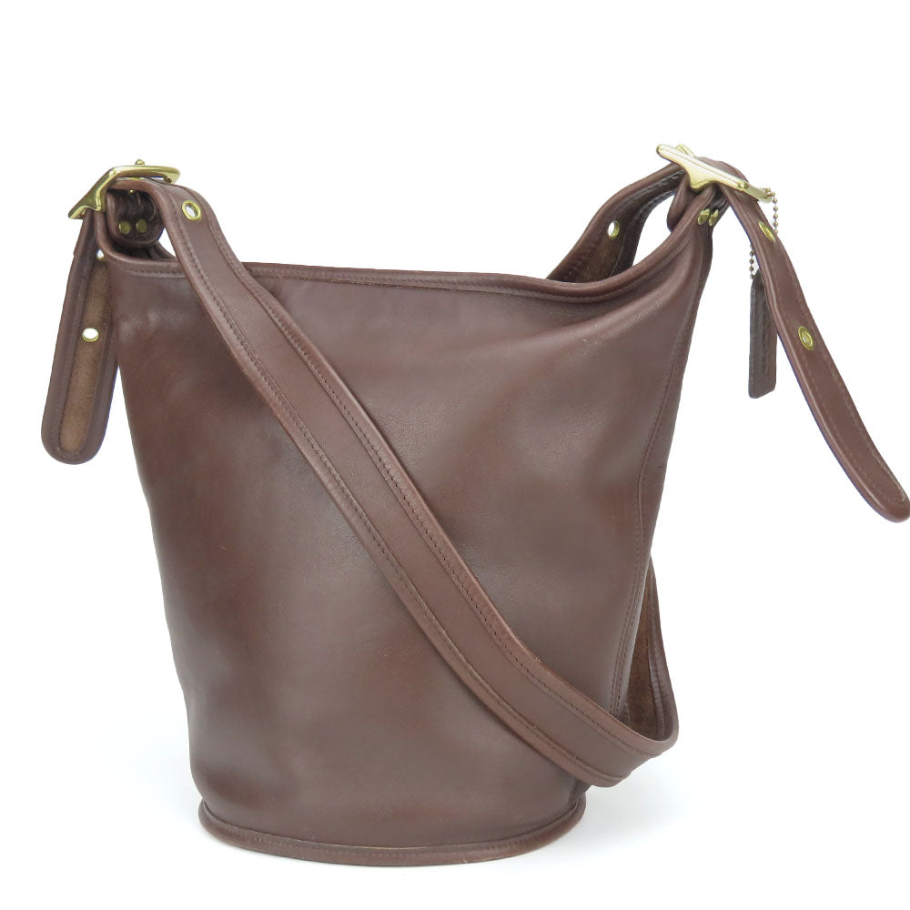 COACH Shoulder Bag 9953 leather Brown Women Used Authentic