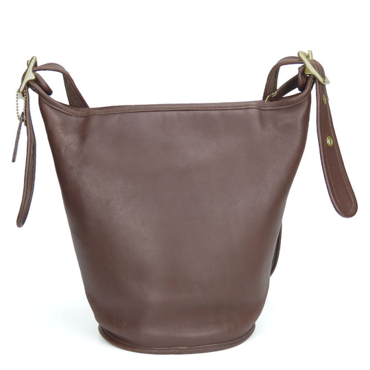 COACH Shoulder Bag 9953 leather Brown Women Used Authentic