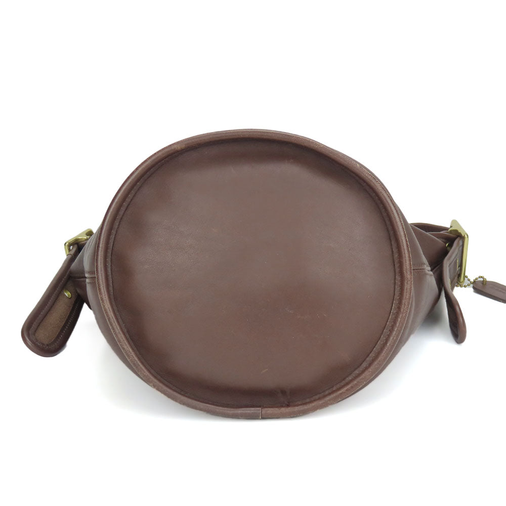 COACH Shoulder Bag 9953 leather Brown Women Used Authentic