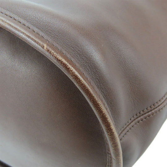 COACH Shoulder Bag 9953 leather Brown Women Used Authentic