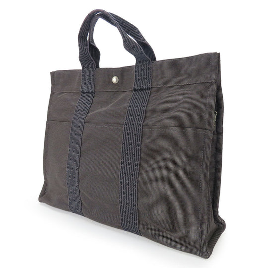 HERMES Tote Bag polyester gray Her Line unisex(Unisex) Used Authentic
