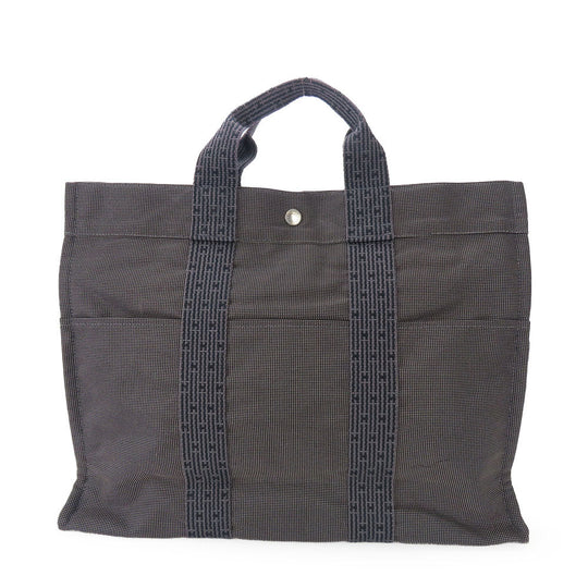 HERMES Tote Bag polyester gray Her Line unisex(Unisex) Used Authentic