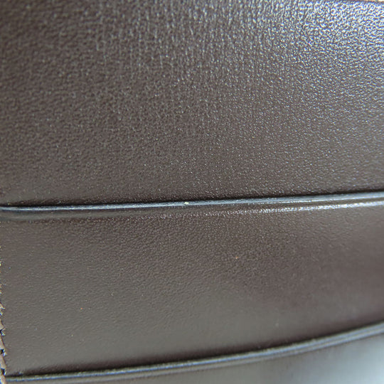 HERMES Long Wallet Purse Box scarf Brown Classic Bean