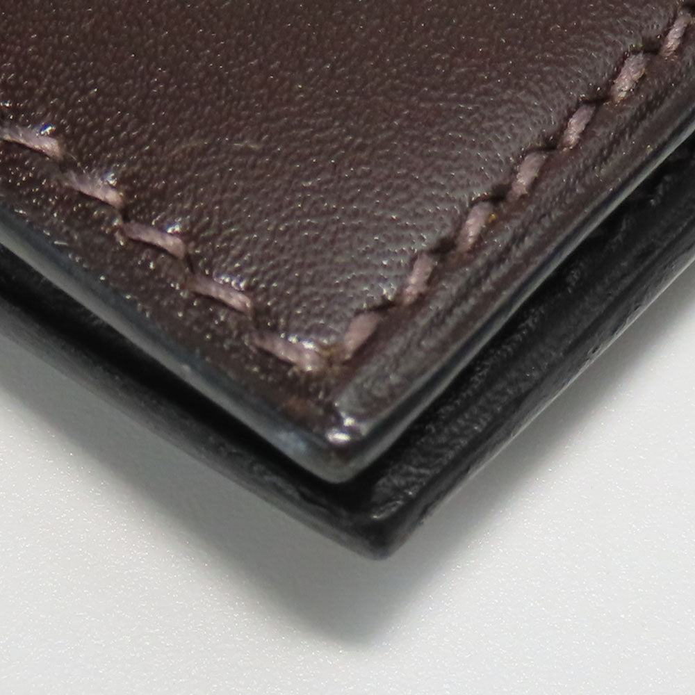 HERMES Long Wallet Purse Box scarf Brown Classic Bean