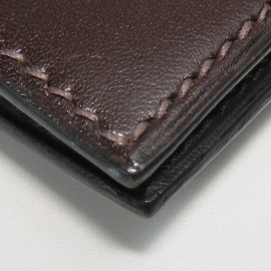 HERMES Long Wallet Purse Box scarf Brown Classic Bean