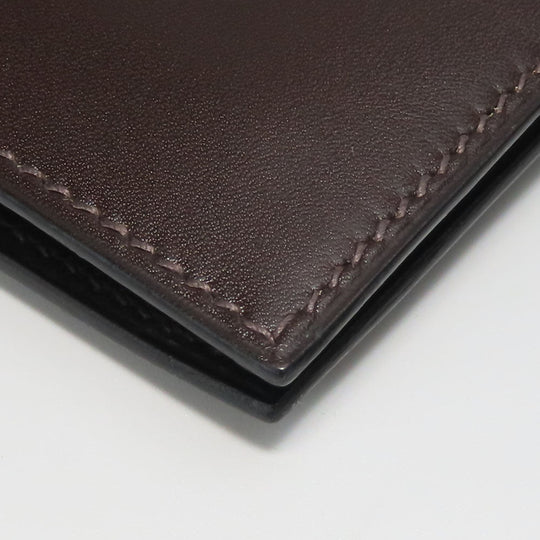 HERMES Long Wallet Purse Box scarf Brown Classic Bean