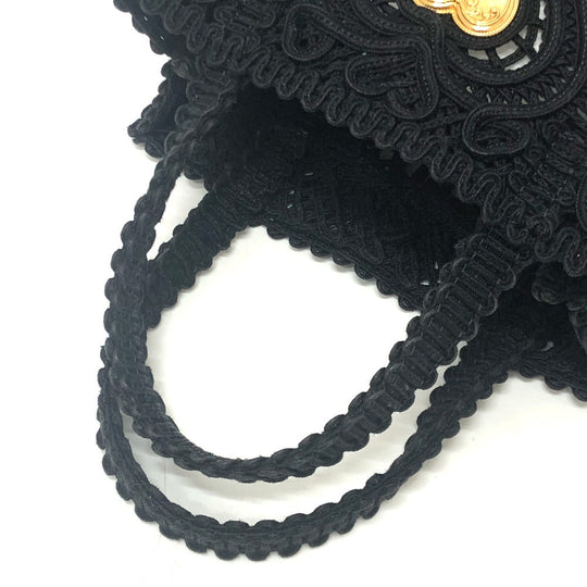 DOLCE&GABBANA Handbag cotton black Heart plate