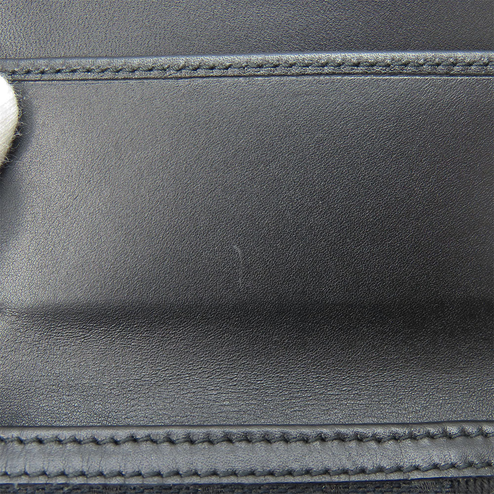 GUCCI Long Wallet Purse 035.0416.2180 GG canvas black Web line unisex(Unisex) Used Authentic