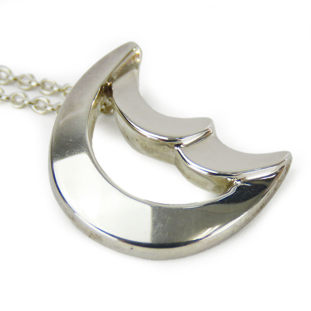 TIFFANY&Co. Necklace Silver925 Silver Paloma Picasso Crescent moon Women Used Authentic
