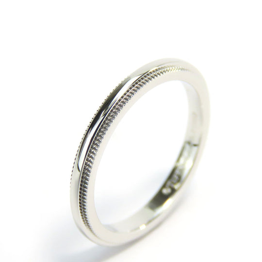 TIFFANY&Co. Ring Pt950Platinum Platinum Milgrain Women Used Authentic