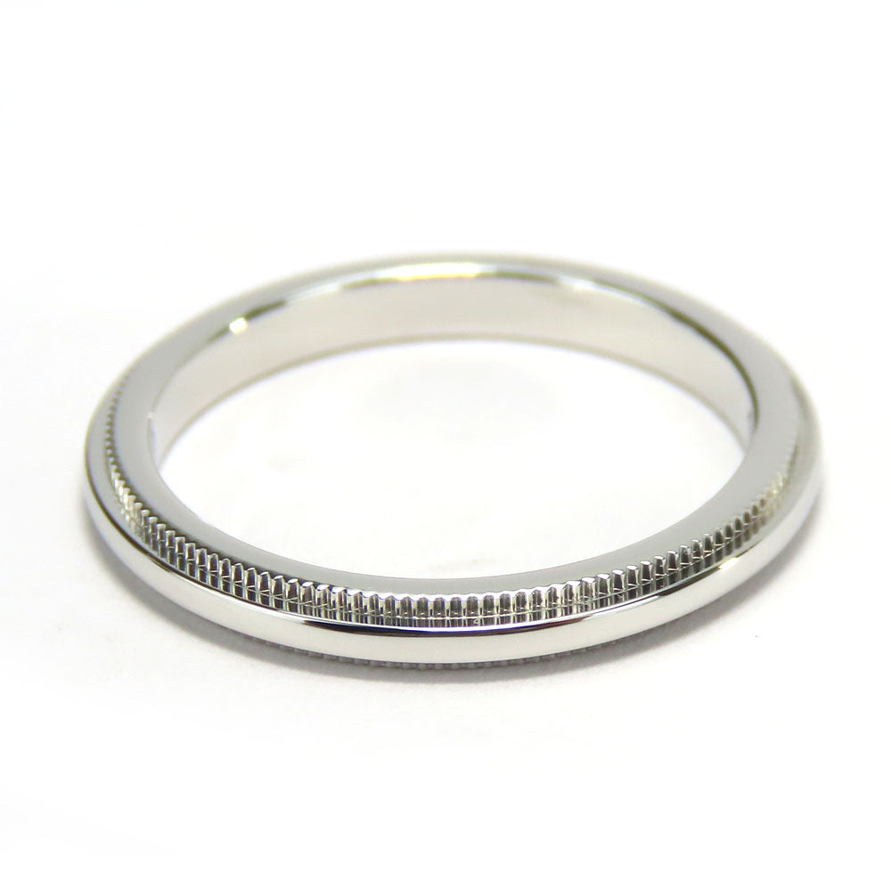 TIFFANY&Co. Ring Pt950Platinum Platinum Milgrain Women Used Authentic