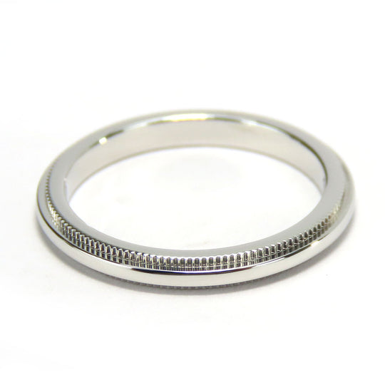 TIFFANY&Co. Ring Pt950Platinum Platinum Milgrain Women Used Authentic