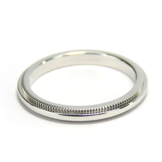 TIFFANY&Co. Ring Pt950Platinum Platinum Milgrain Women Used Authentic