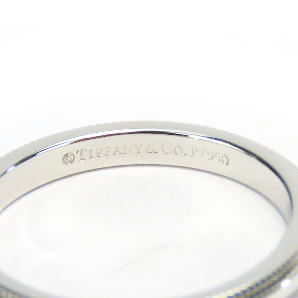 TIFFANY&Co. Ring Pt950Platinum Platinum Milgrain Women Used Authentic