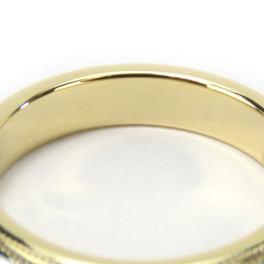 TIFFANY&Co. Ring K18 Yellow Gold, Pt950Platinum Yellow Gold Milgrain Women Used Authentic