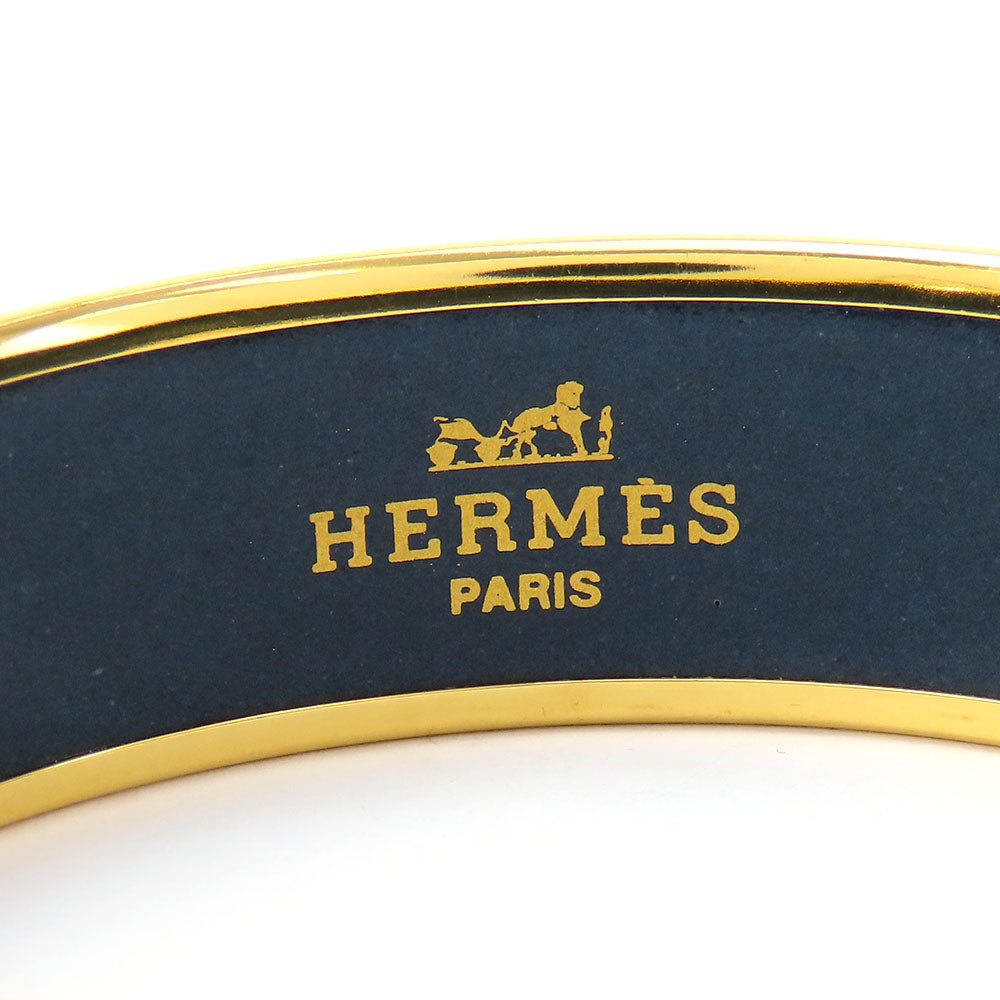HERMES bracelet Metal, Enamel Red Emilel GM Women Used Authentic