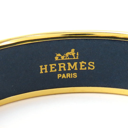 HERMES bracelet Metal, Enamel Red Emilel GM Women Used Authentic
