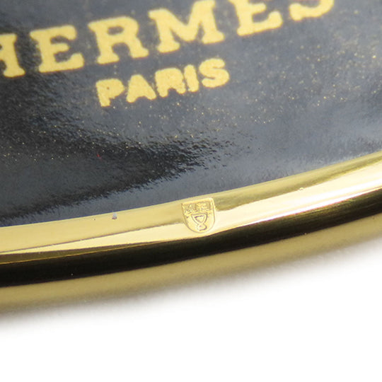 HERMES Bangle Metal, Enamel Red Emile Women Used Authentic