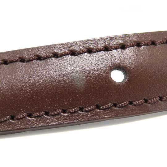 LOUIS VUITTON Shoulder strap leather Brown Women Used Authentic