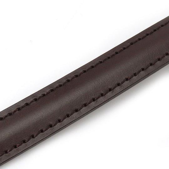 LOUIS VUITTON Shoulder strap leather Brown Women Used Authentic