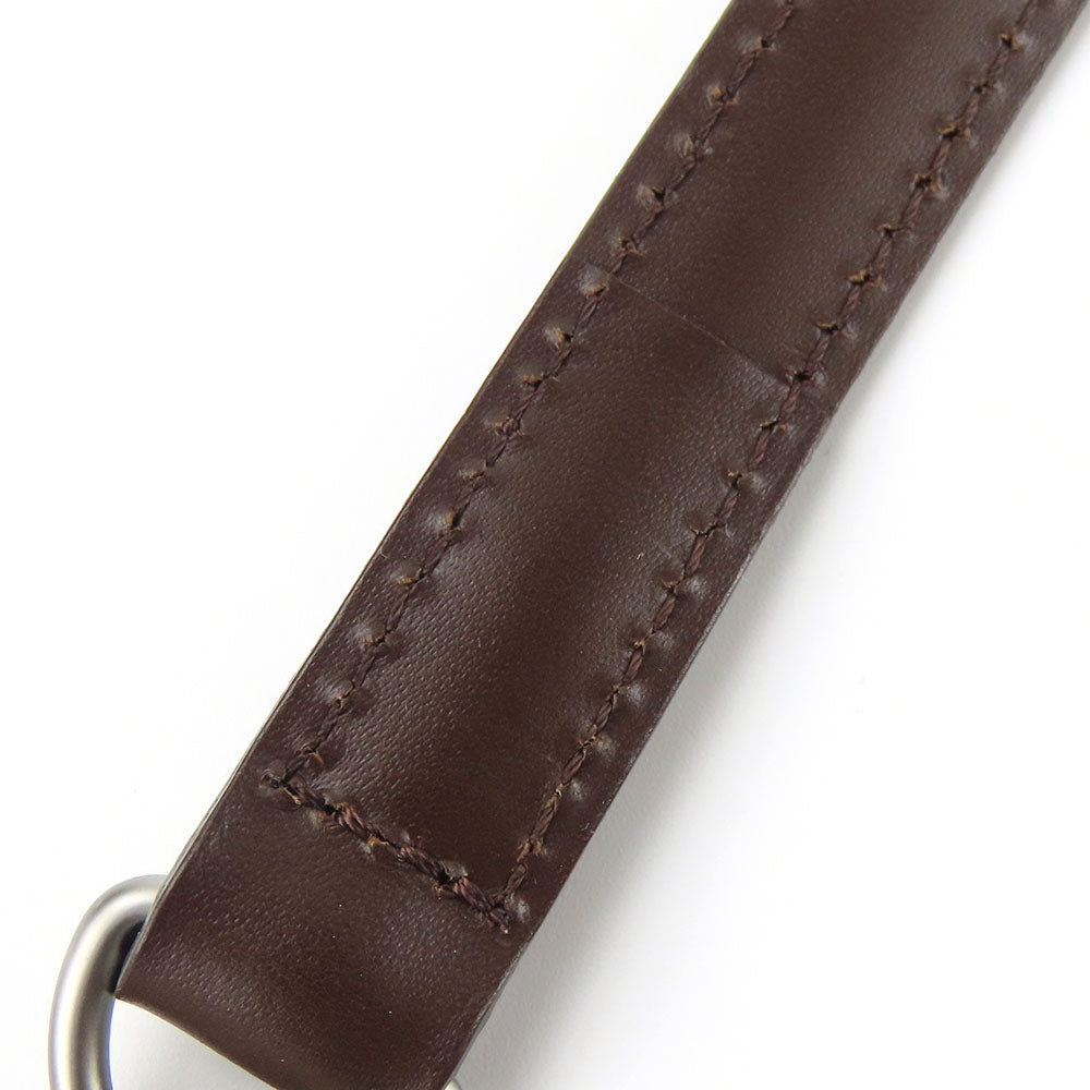 LOUIS VUITTON Shoulder strap leather Brown Women Used Authentic
