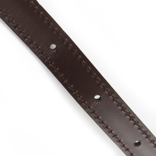 LOUIS VUITTON Shoulder strap leather Brown Women Used Authentic