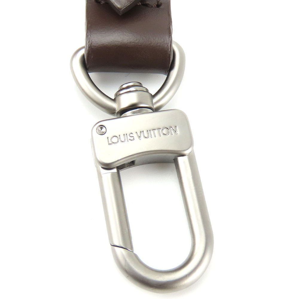 LOUIS VUITTON Shoulder strap leather Brown Women Used Authentic