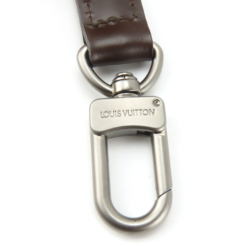 LOUIS VUITTON Shoulder strap leather Brown Women Used Authentic