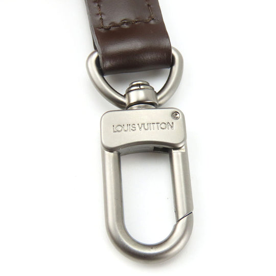 LOUIS VUITTON Shoulder strap leather Brown Women Used Authentic