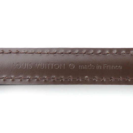 LOUIS VUITTON Shoulder strap leather Brown Women Used Authentic