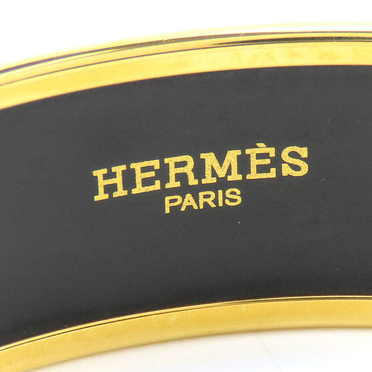 HERMES Bangle Metal, Cloisonne Orange Emilel GM Women Used Authentic