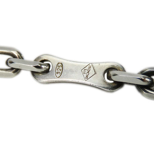 HERMES key ring Leather, Silver925 Orange Women Used Authentic