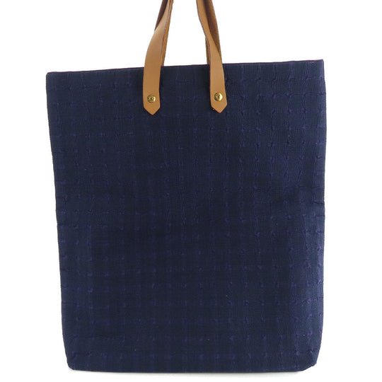 HERMES Tote Bag Cotton, Leather purple Amedaba GM unisex(Unisex) Used Authentic