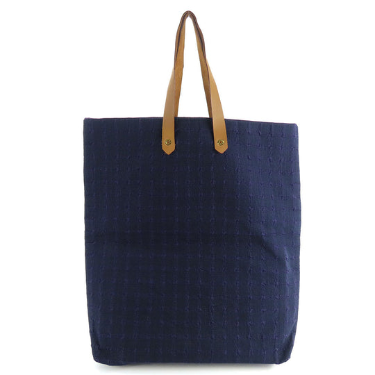 HERMES Tote Bag Cotton, Leather purple Amedaba GM unisex(Unisex) Used Authentic