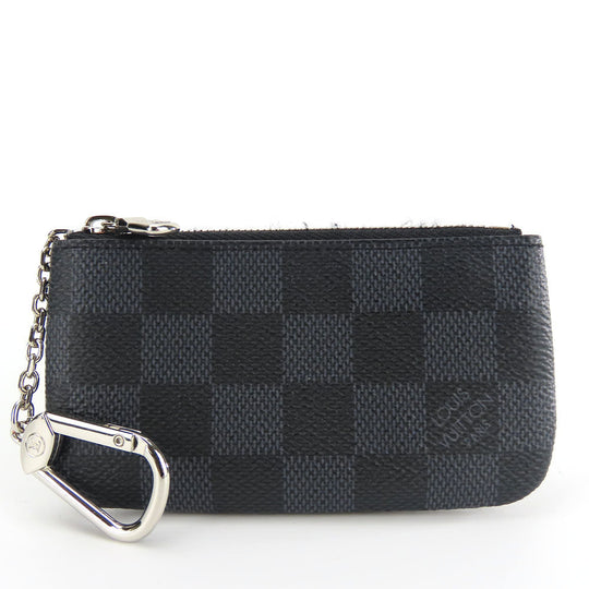LOUIS VUITTON Coin case N60155 Damier Grafitte black Pochette Kle