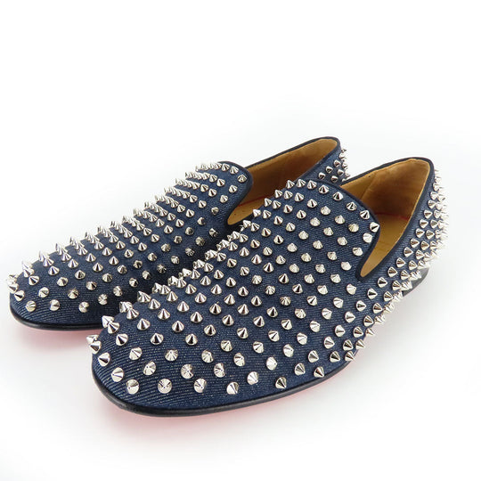 Christian Louboutin loafers denim Navy 42 1/2