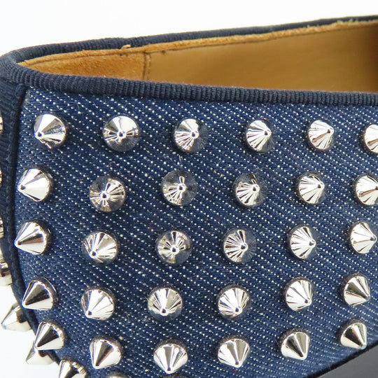 Christian Louboutin loafers denim Navy 42 1/2