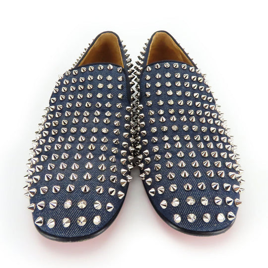 Christian Louboutin loafers denim Navy 42 1/2