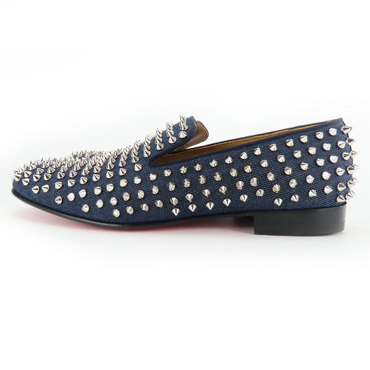 Christian Louboutin loafers denim Navy 42 1/2
